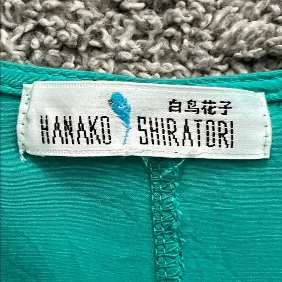 Hanako Shiratori Embroidered Turquoise Women's Top with Floral Design - Size M? - Picture 5 of 8